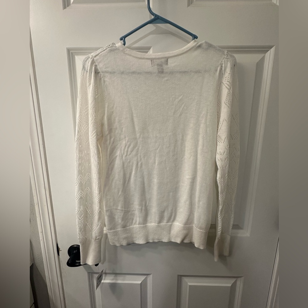 Style & Co. Crew Neck Sweater with Textured Stripes - Picture 2 of 4